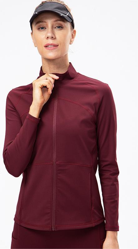 Fleece lined zip front top