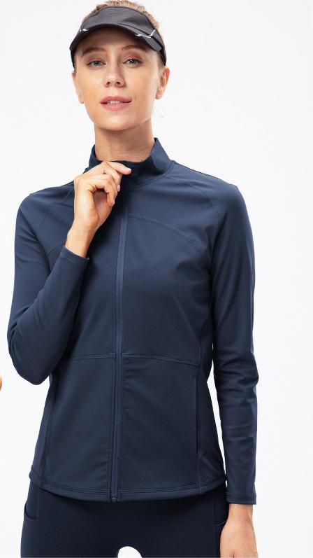 Fleece lined zip front top