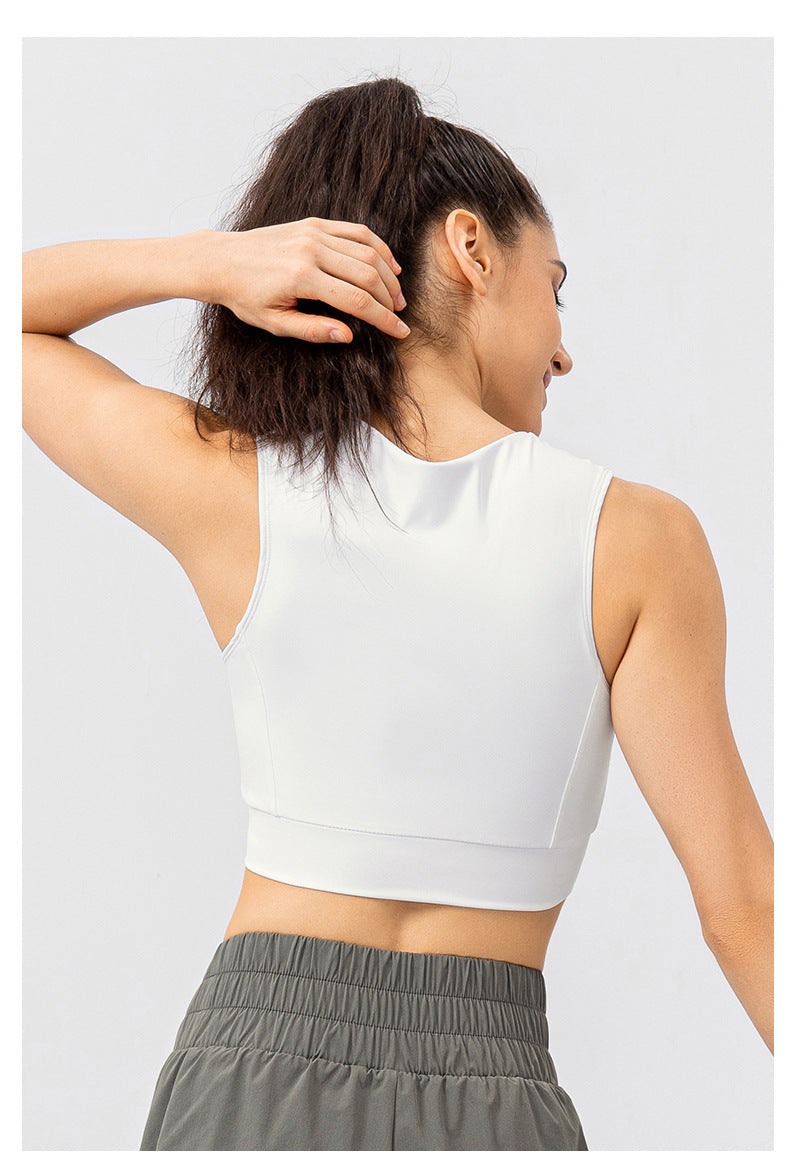 Gathered front sports bra