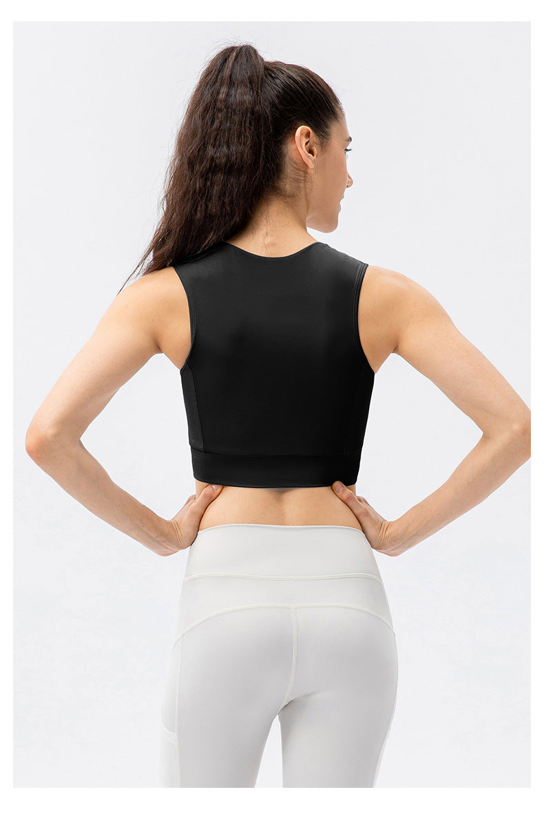 Gathered front sports bra