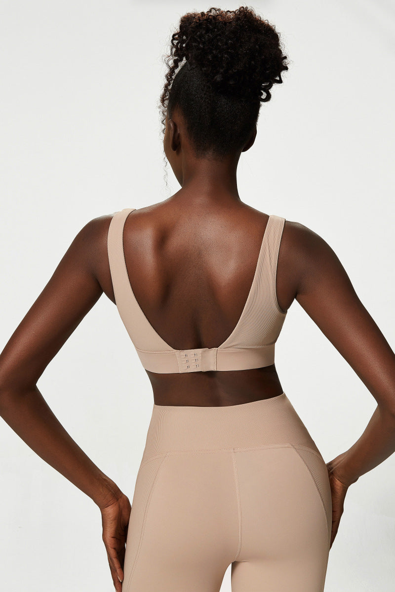 Low back sports bra