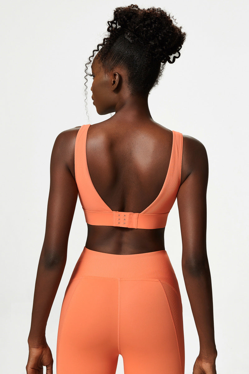 Low back sports bra