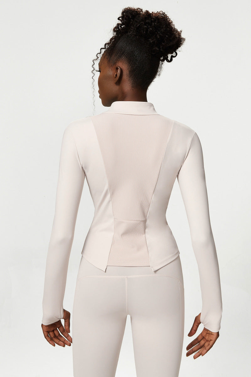 Warm full sleeve zip front top