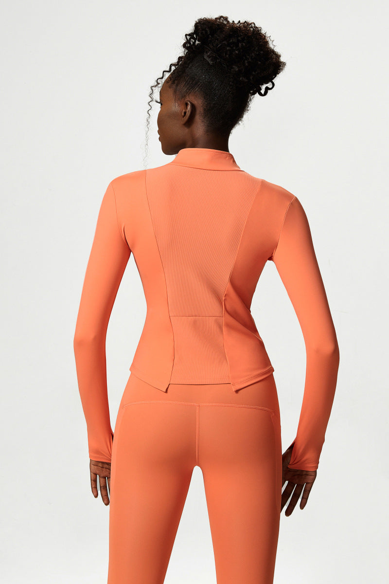 Warm full sleeve zip front top