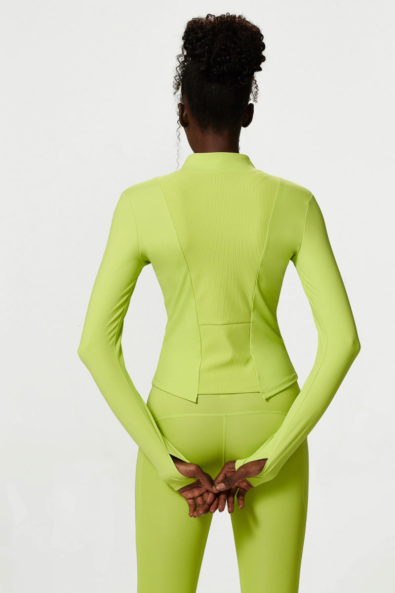 Warm full sleeve zip front top
