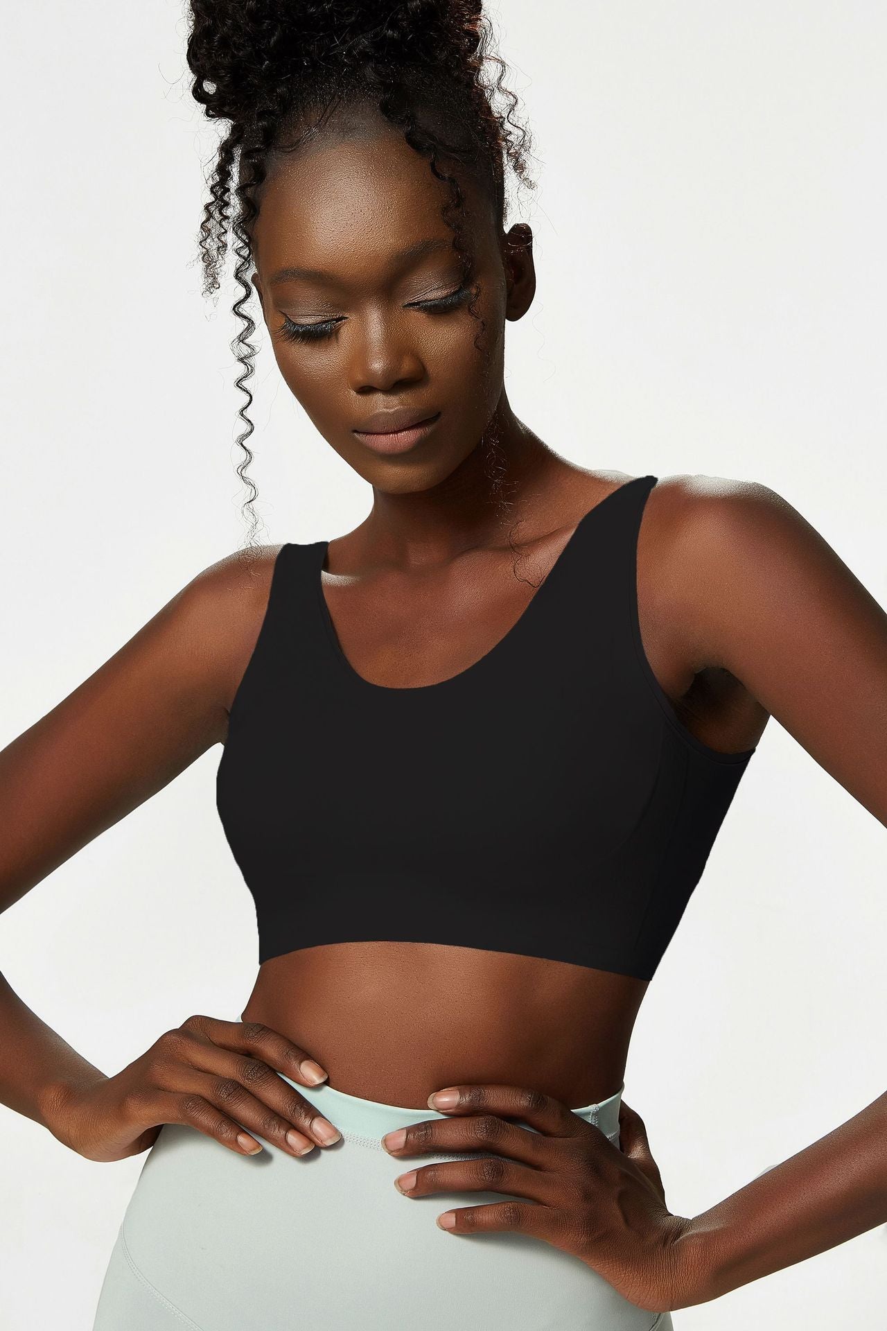 Low back sports bra