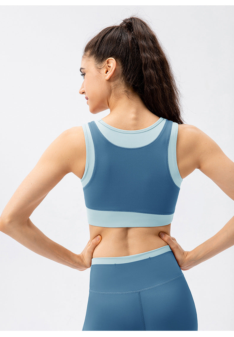 Contrast colour insert sports bra