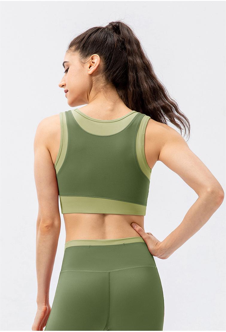 Contrast colour insert sports bra