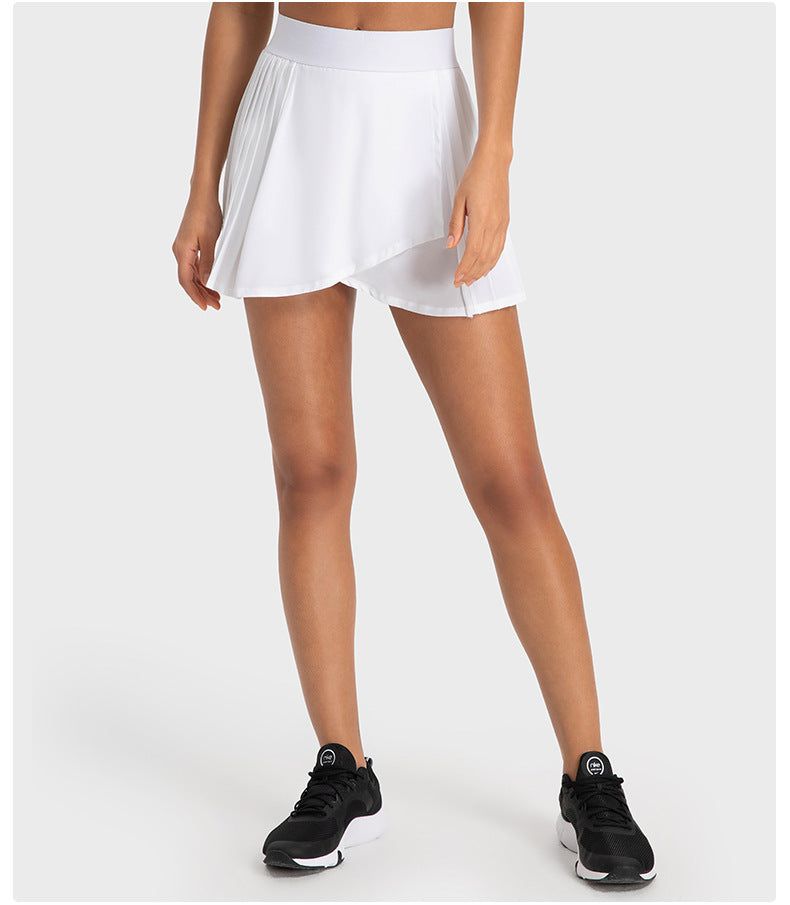 Pleated back skort