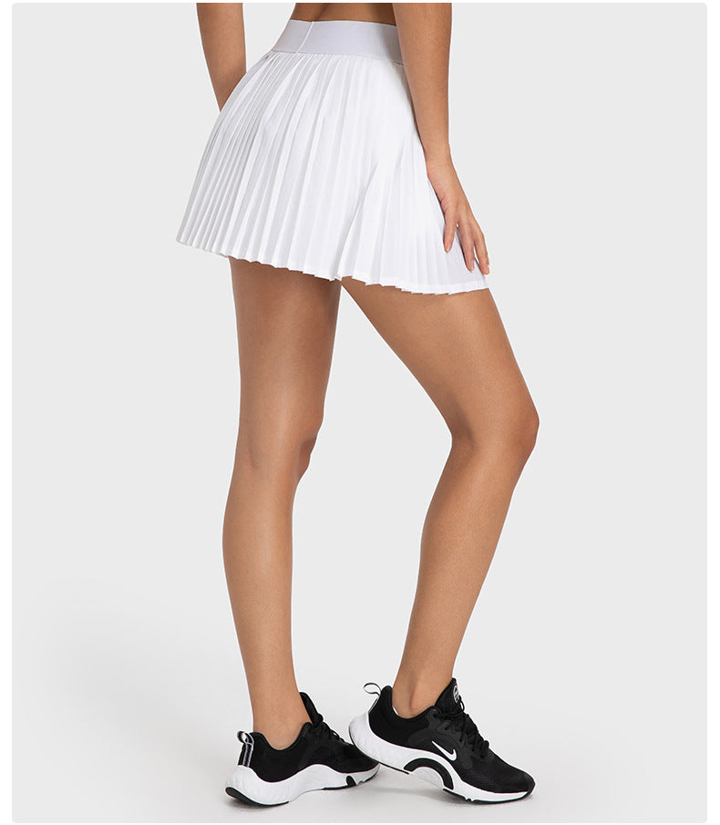 Pleated back skort