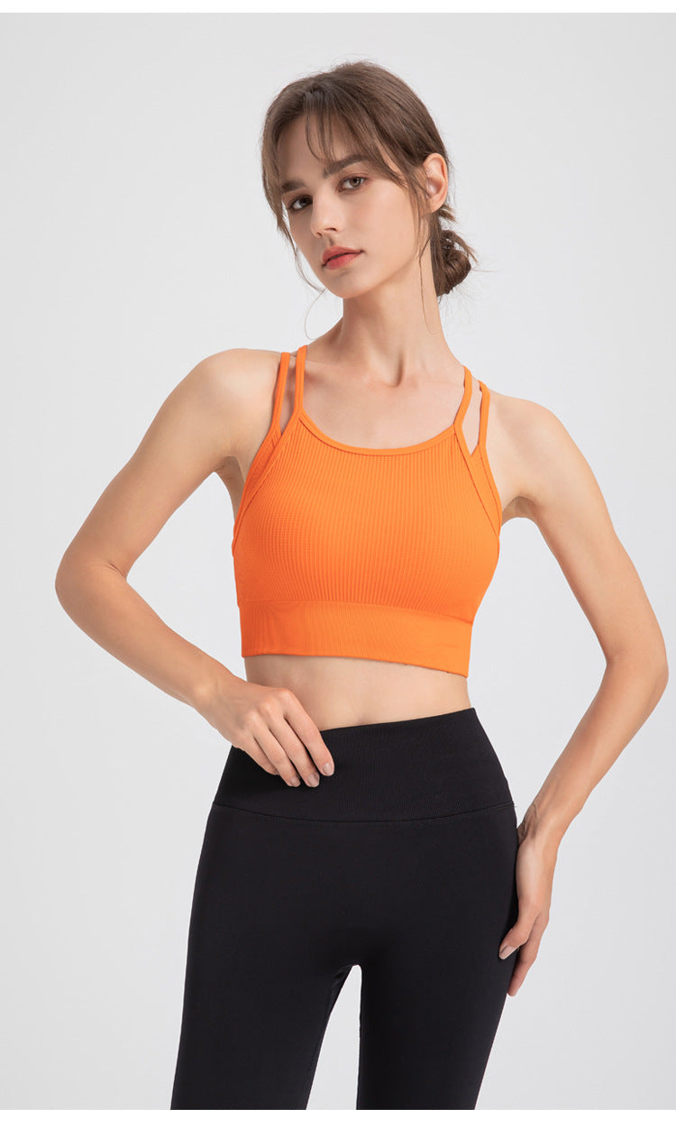 Double strap sports bra