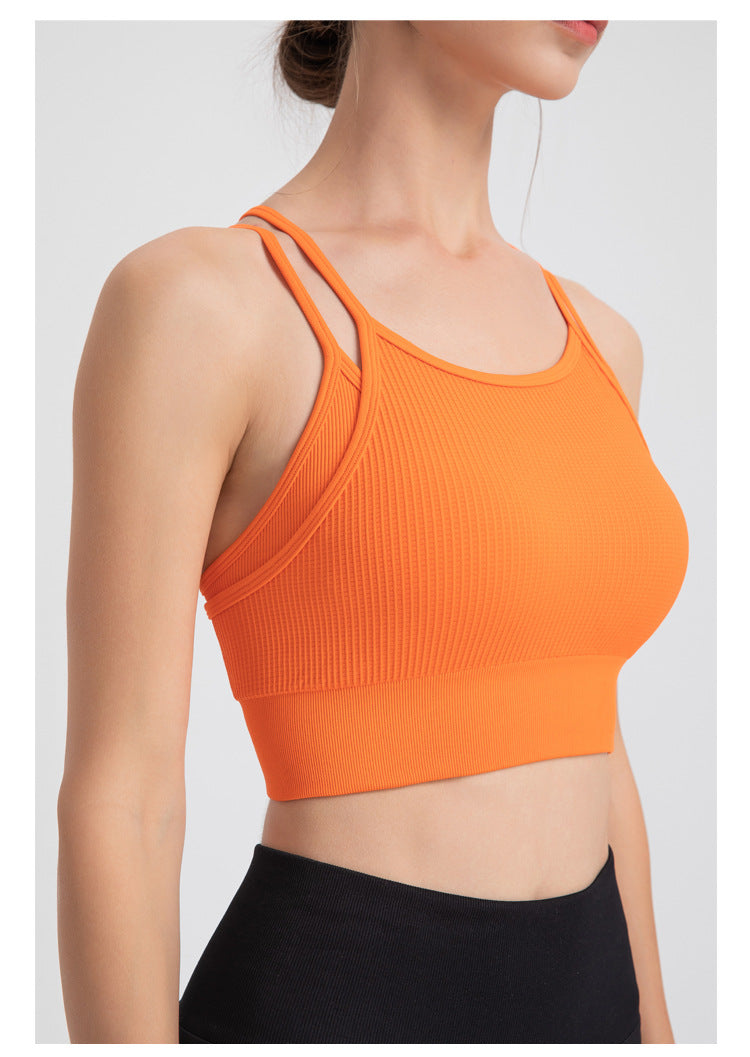 Double strap sports bra