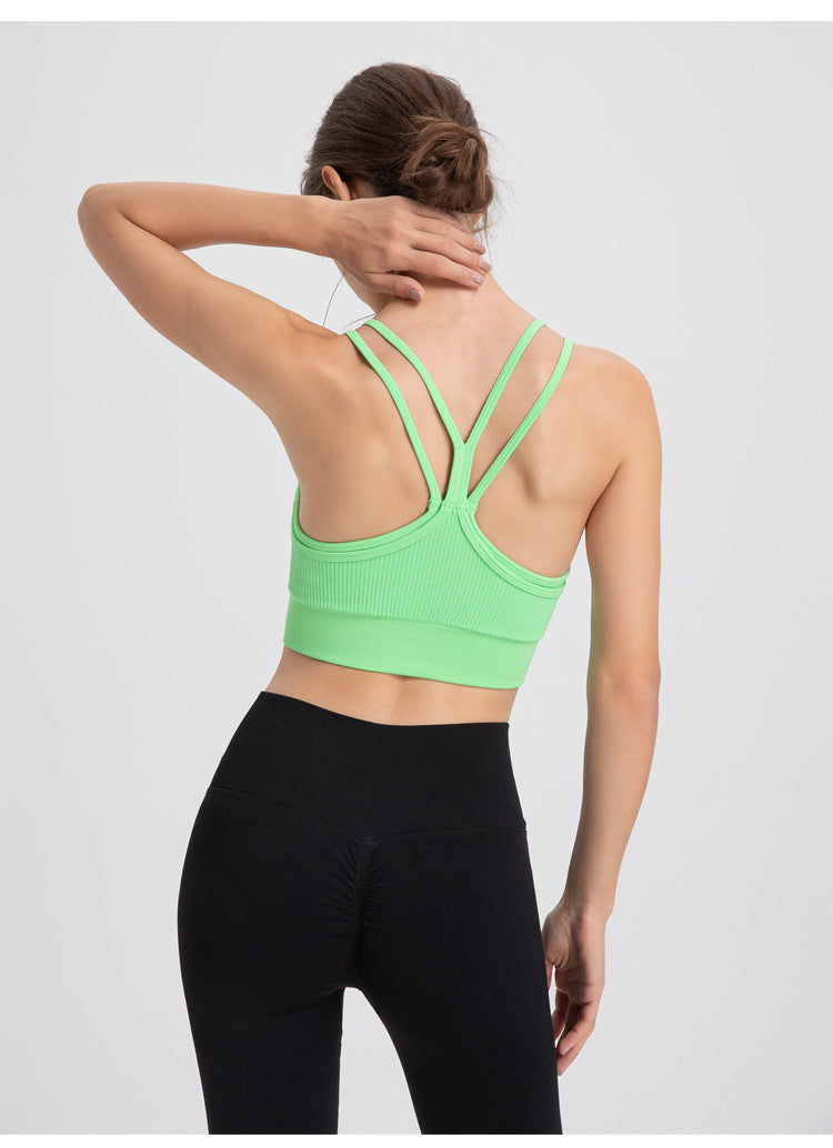 Double strap sports bra