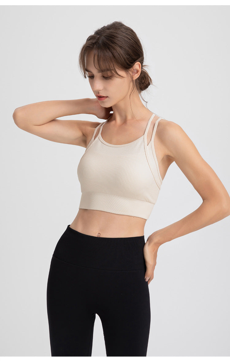 Double strap sports bra