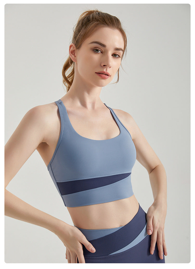Colour block sports bra