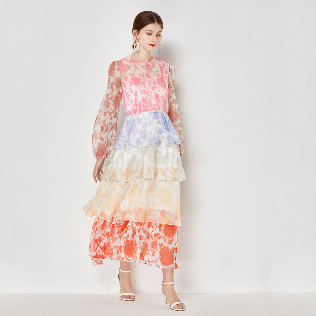Printed Tier dress