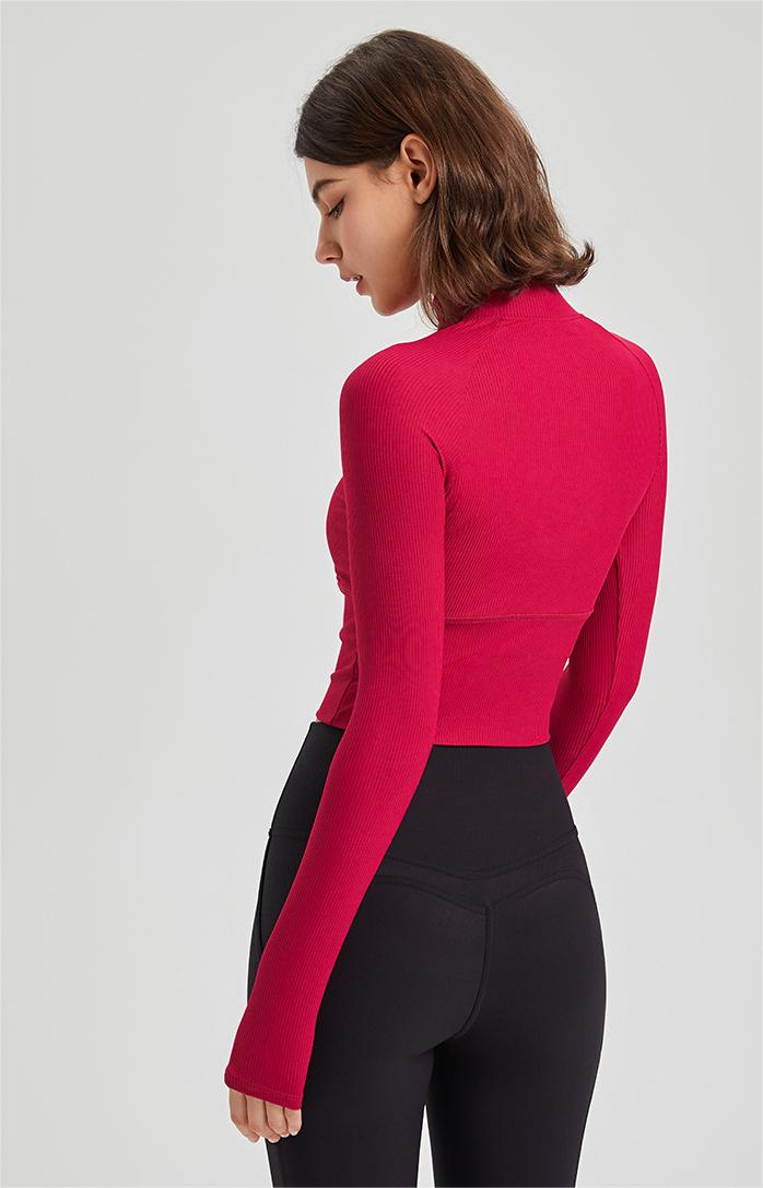 Zip front cropped jacket