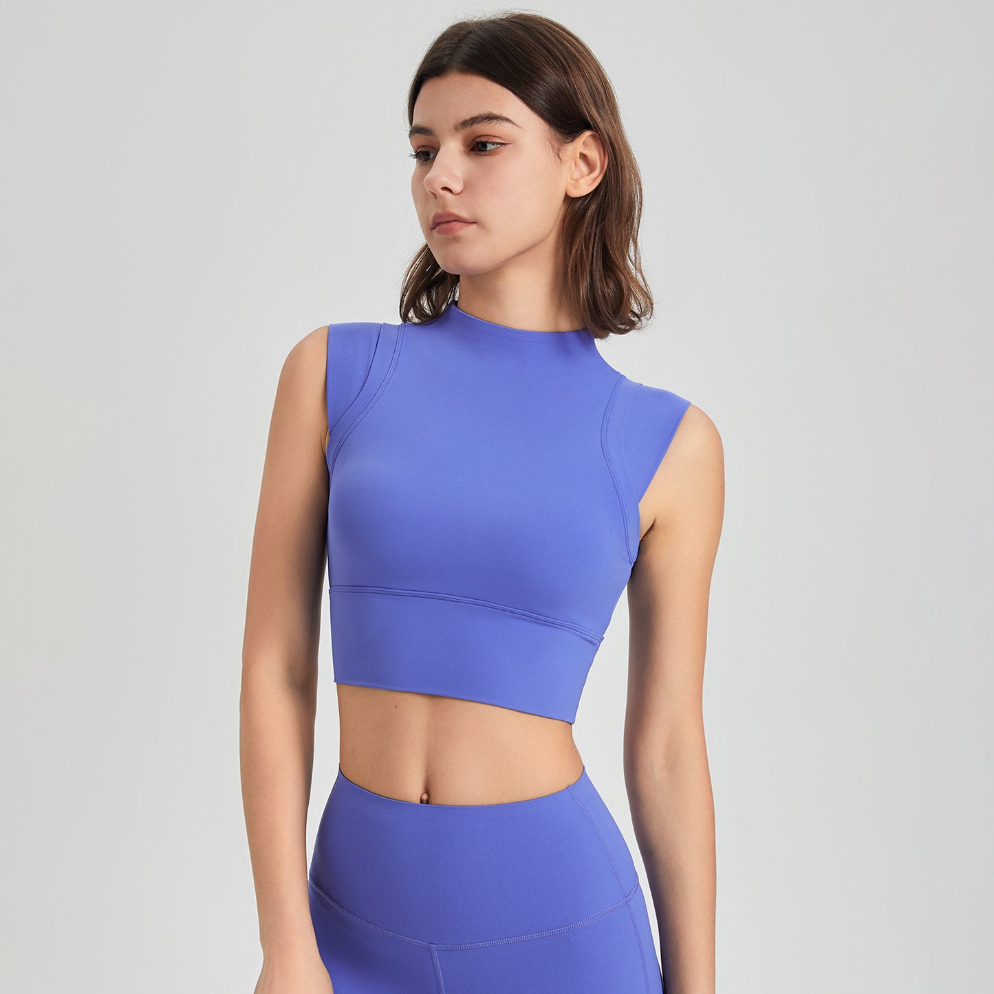 High support cropped vest