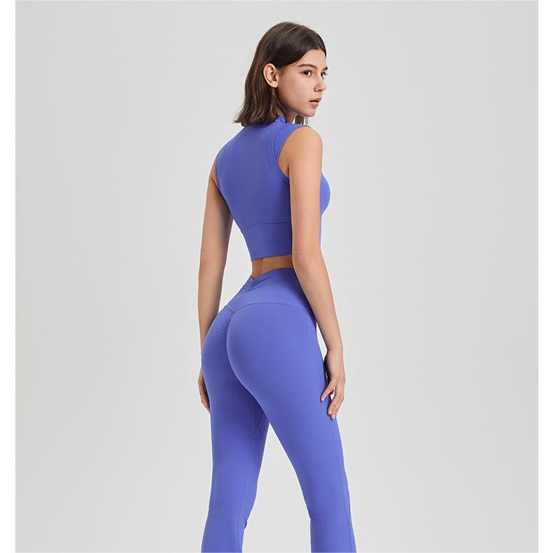 High support cropped vest