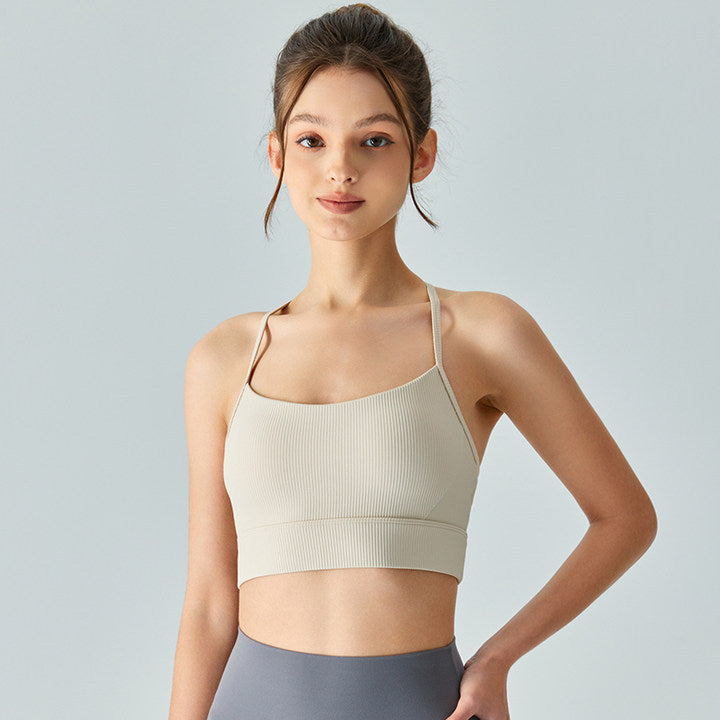 Spaghetti strap sports bra