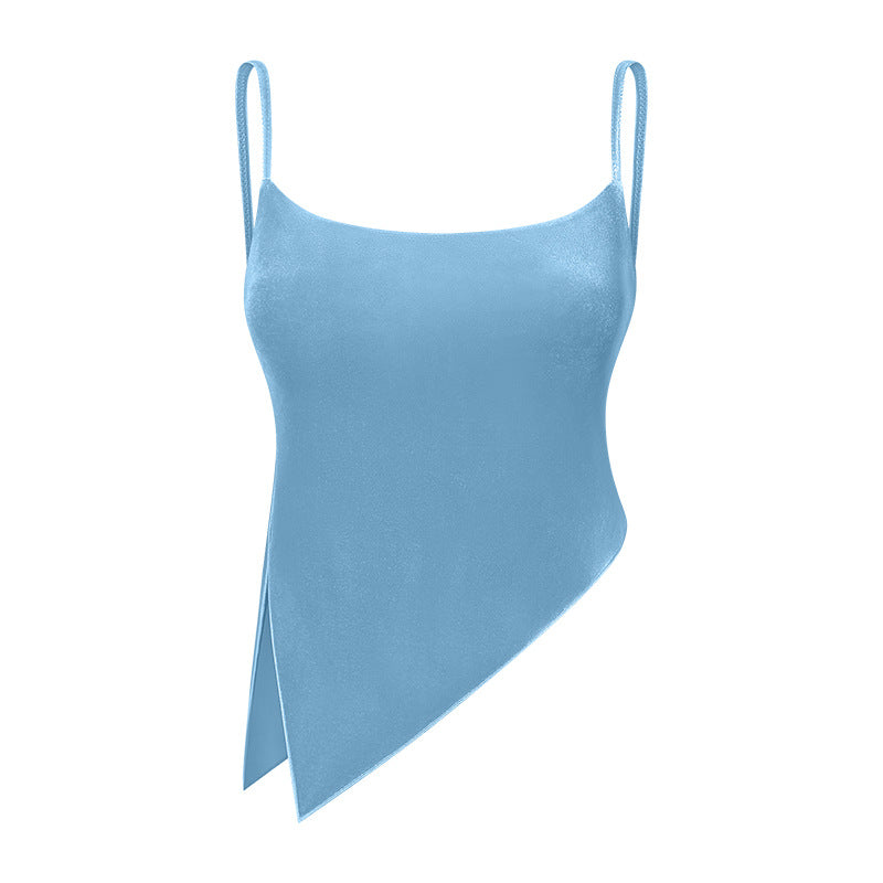 Asymmetric hem vest