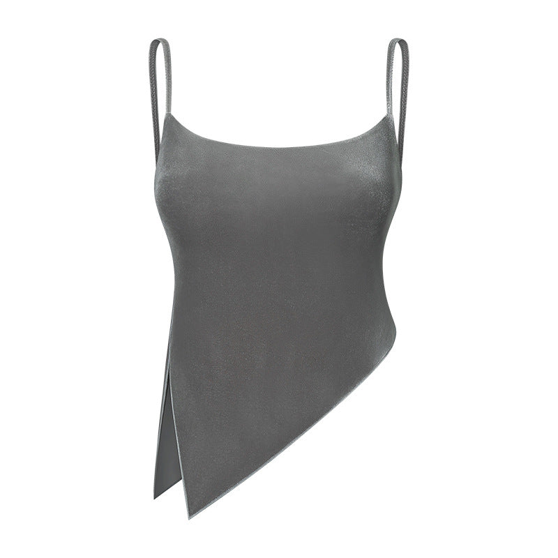 Asymmetric hem vest