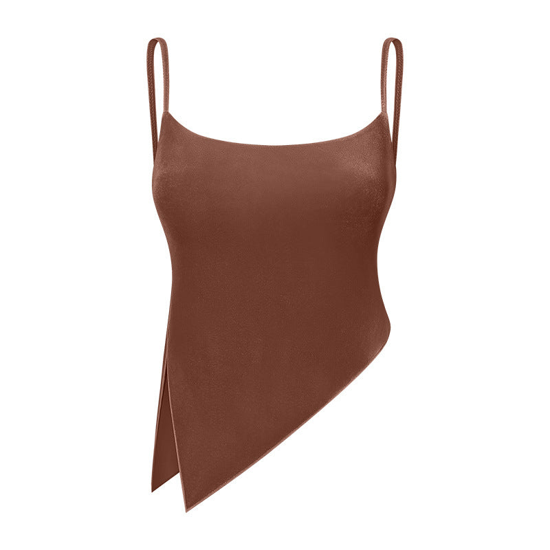 Asymmetric hem vest