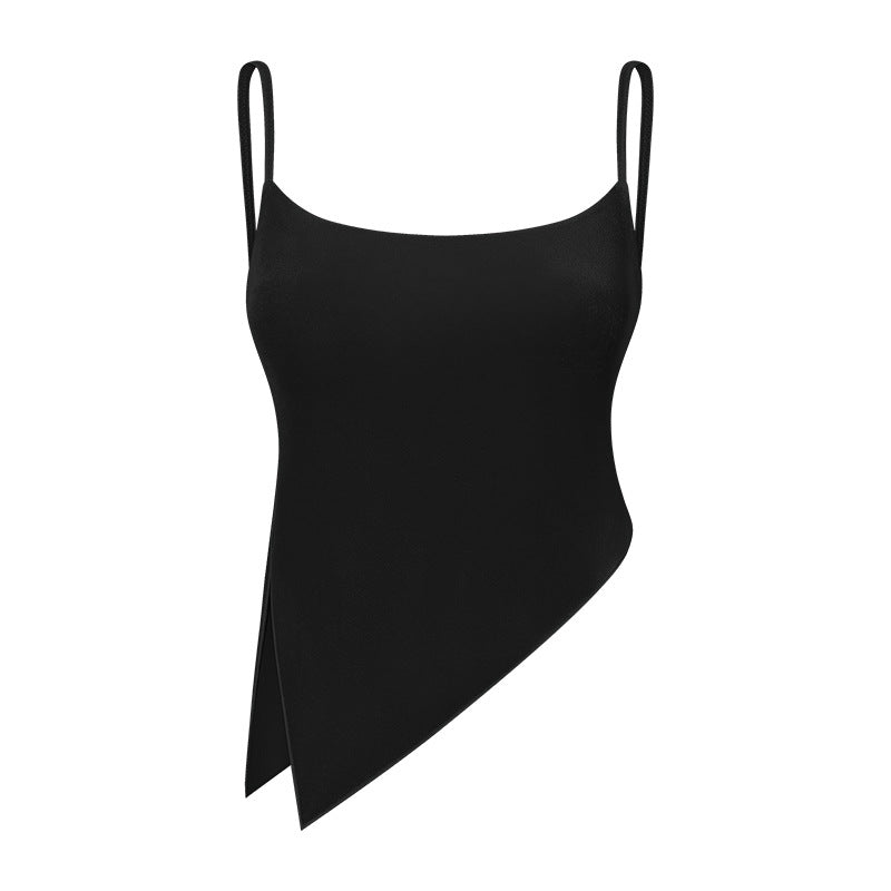 Asymmetric hem vest