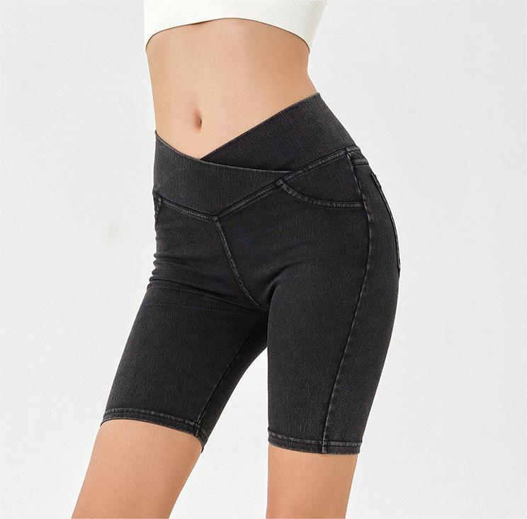 Denim look cycling shorts
