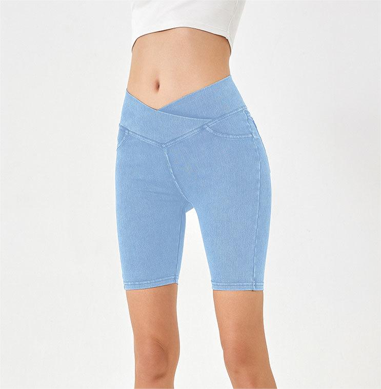 Denim look cycling shorts