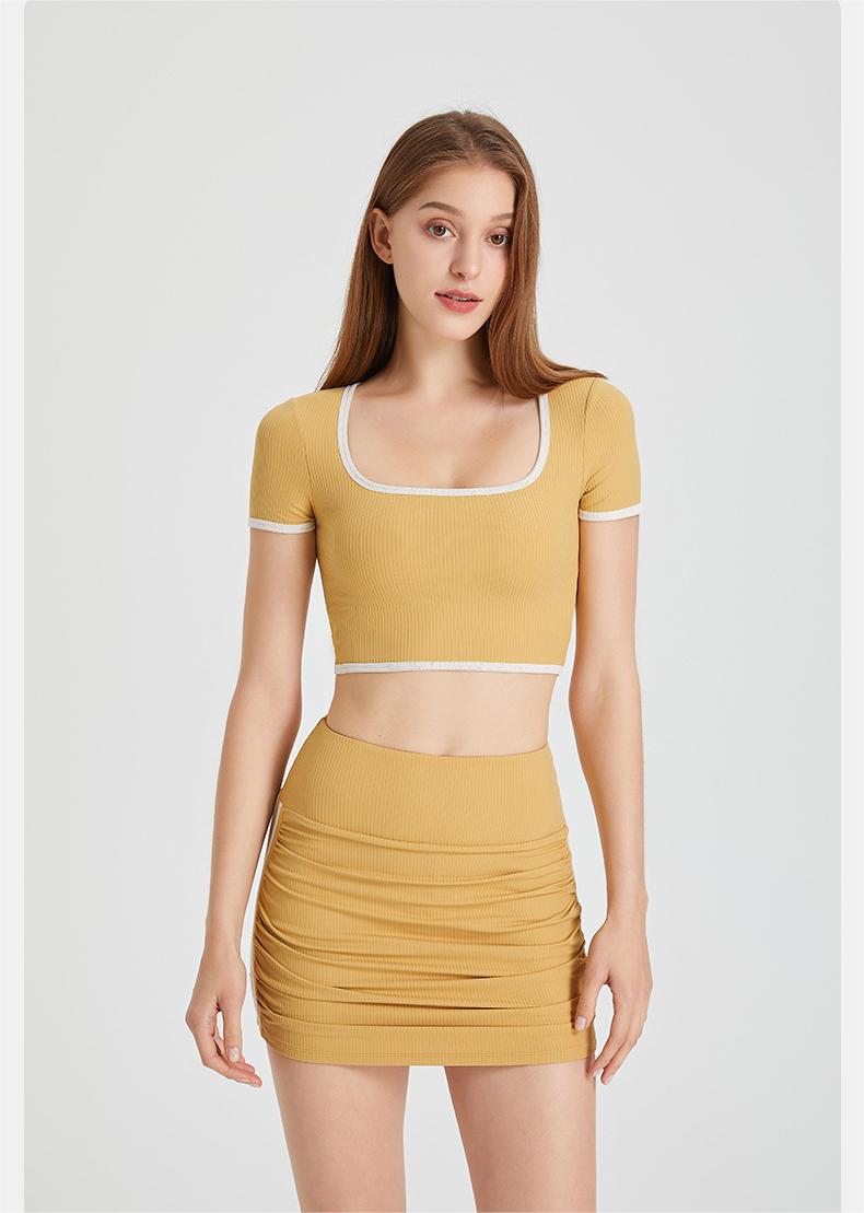 Ruched side skort