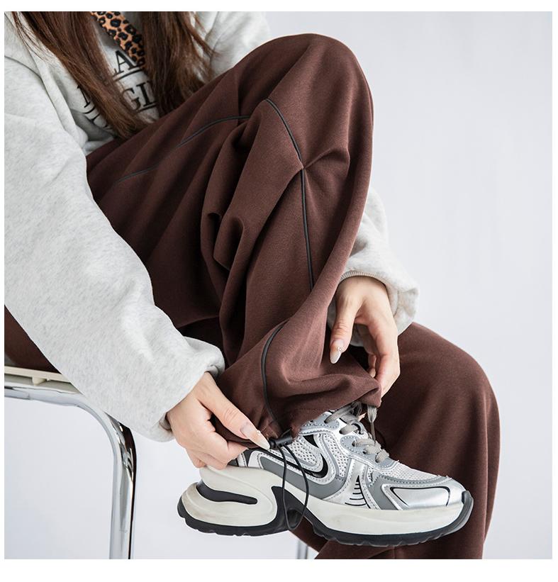 Straight leg baggy trousers