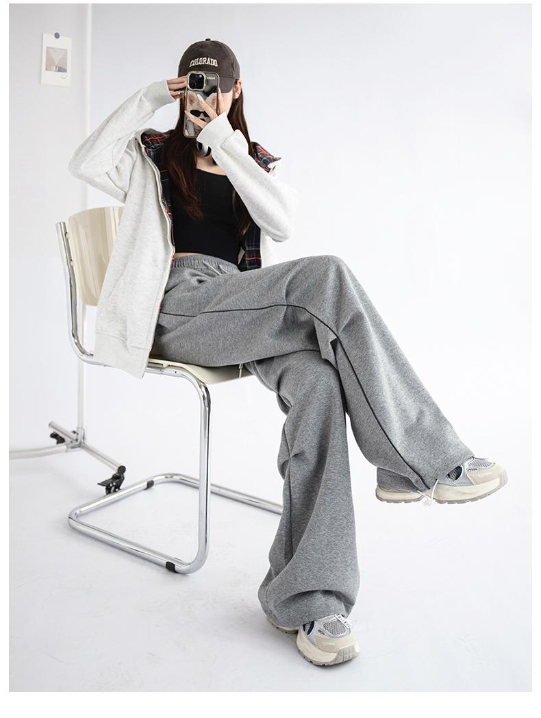 Straight leg baggy trousers