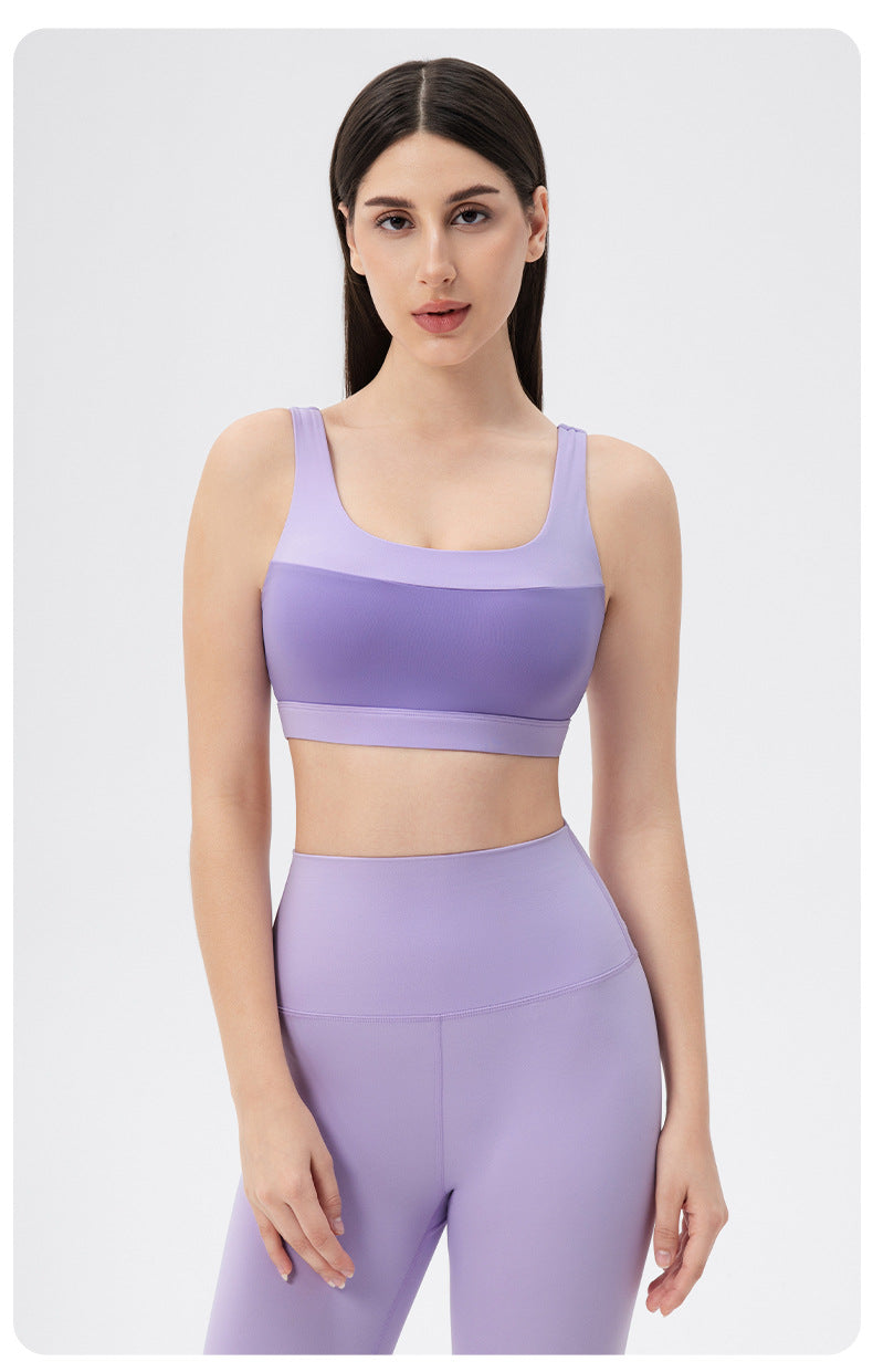Colour block sports bra