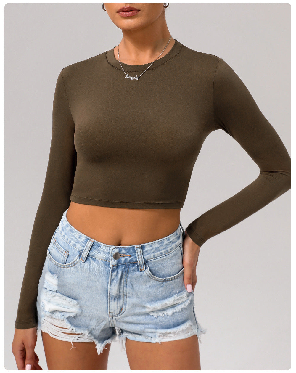 Full sleeve cropped top