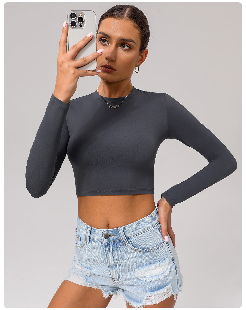 Full sleeve cropped top