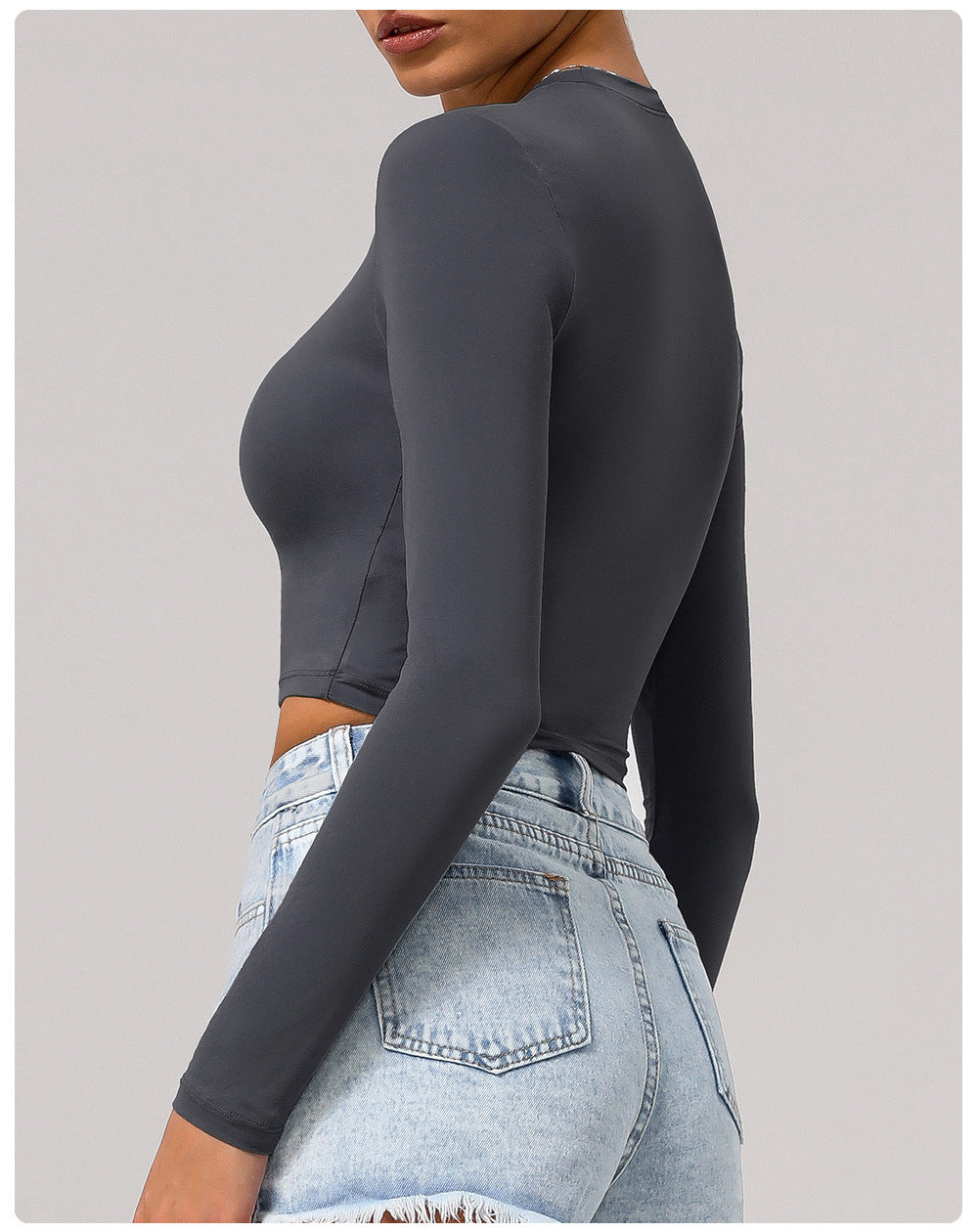 Full sleeve cropped top
