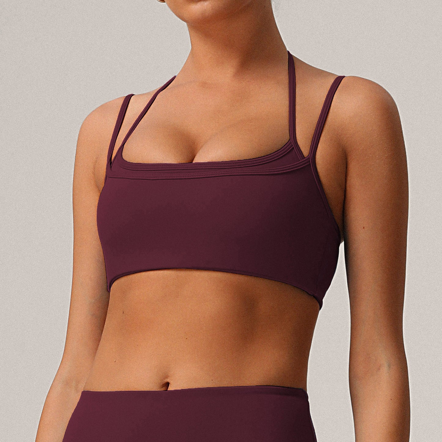 Double strap sports bra