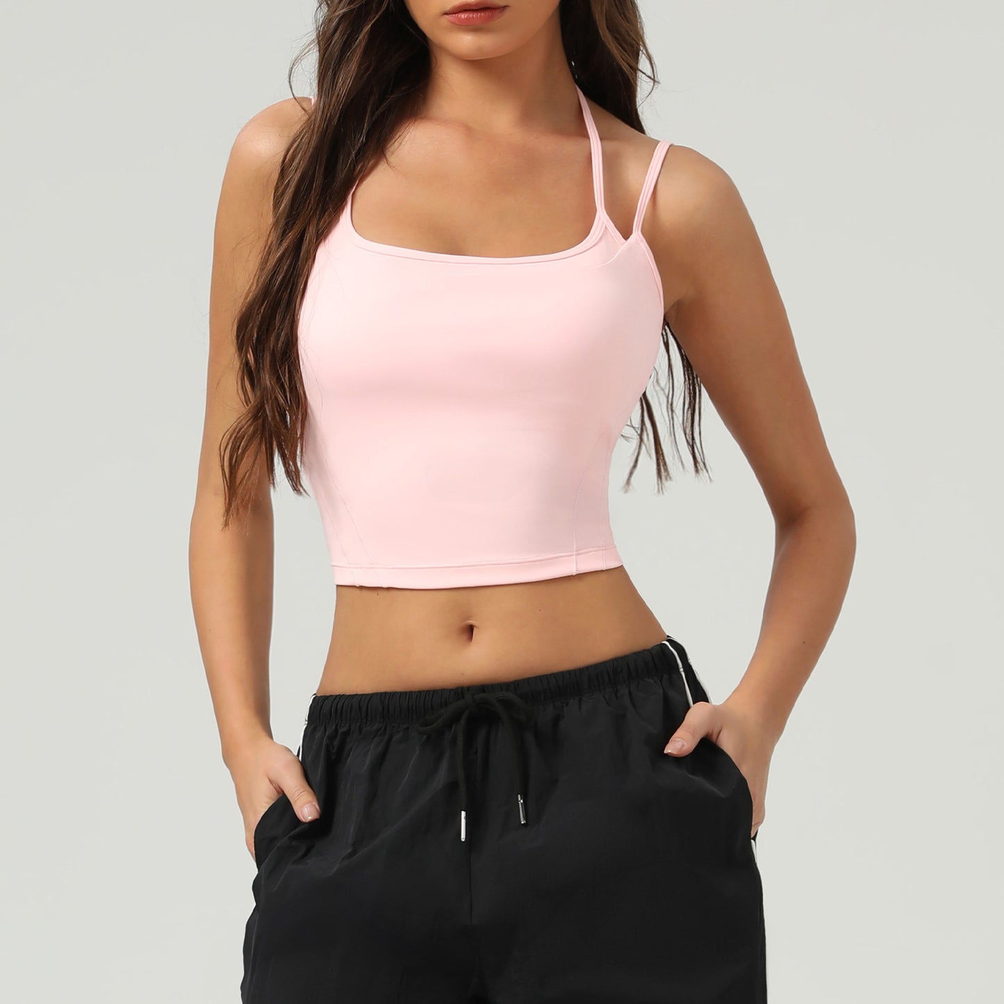Double strap cropped vest