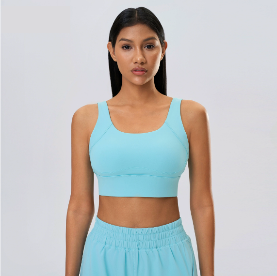 Low back high support sports bra