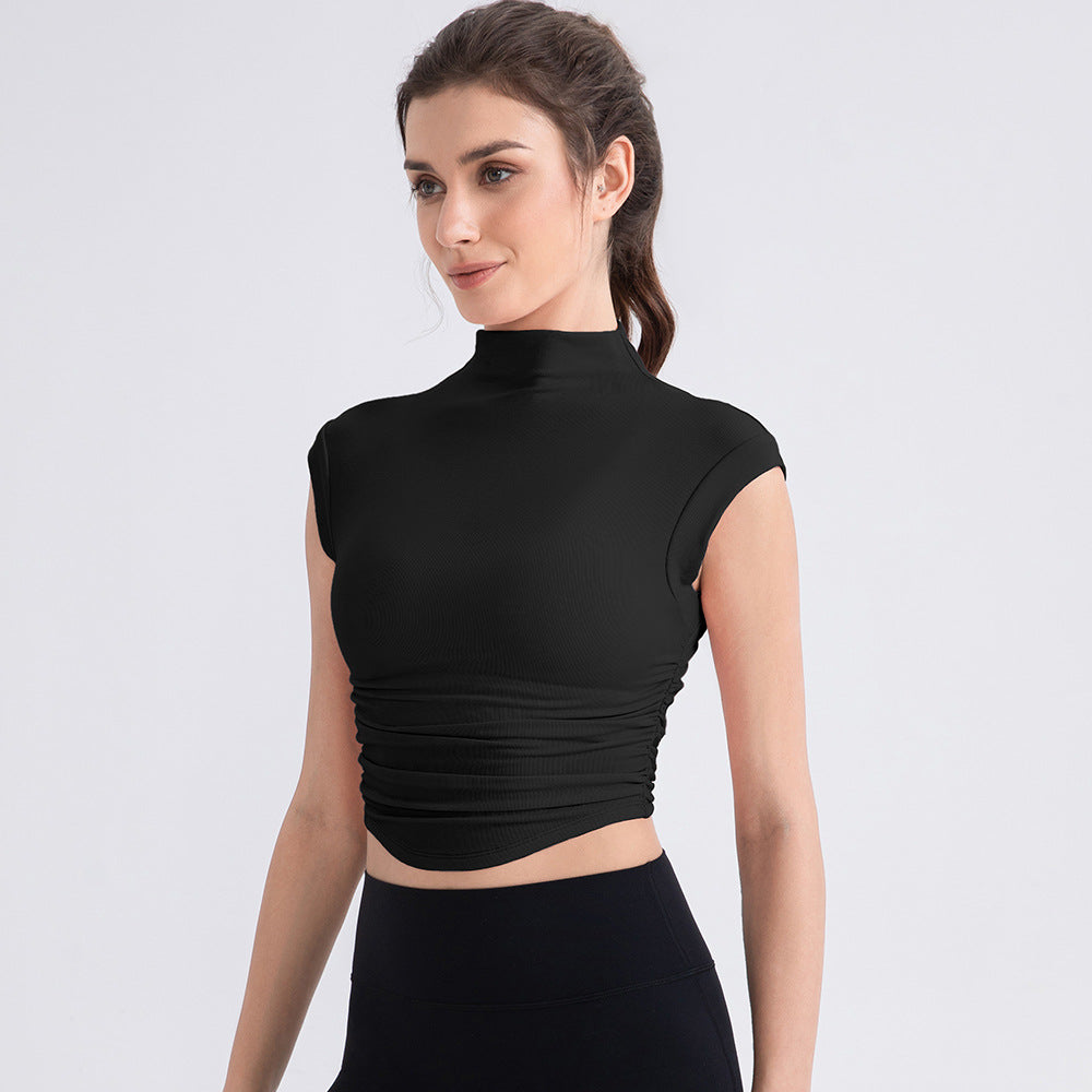 Turtleneck cropped top