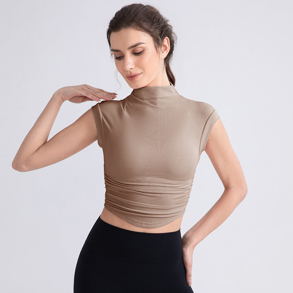 Turtleneck cropped top