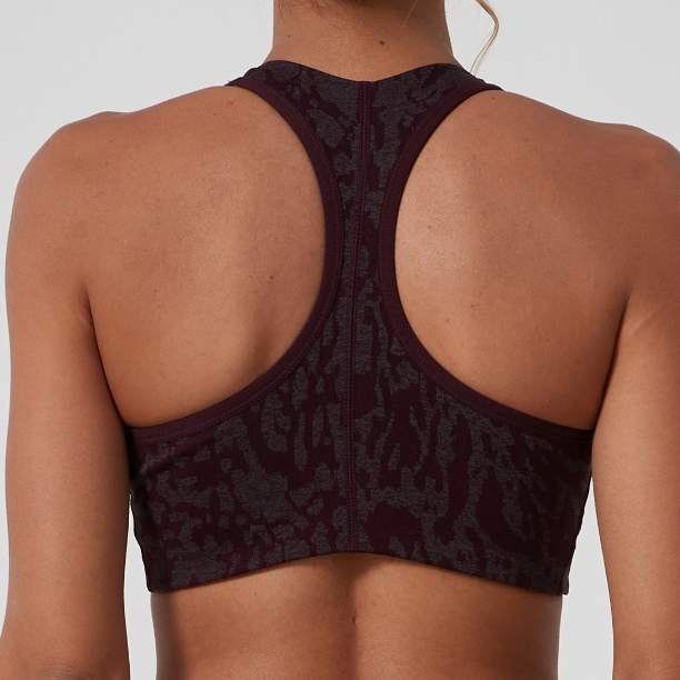Twisted front printed bra