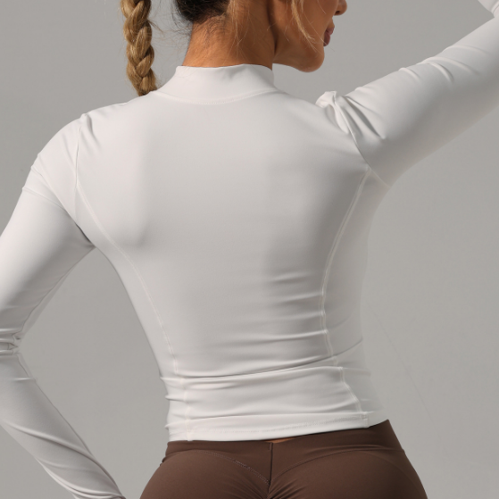 Zip front full sleeve top
