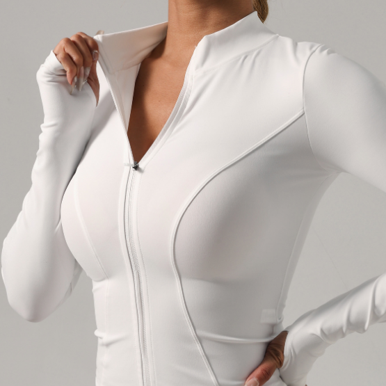Zip front full sleeve top