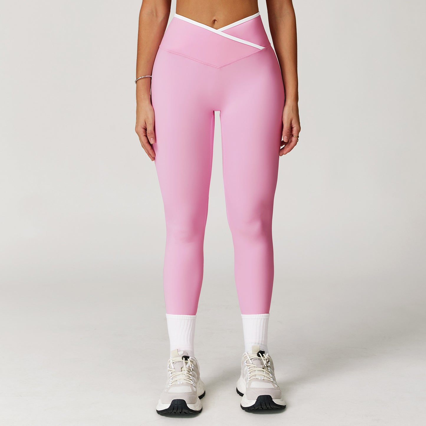 Cross waist leggings