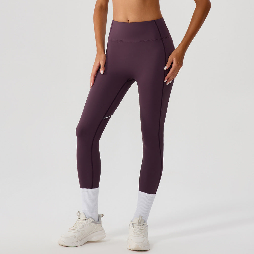 Contrast trim back leggings