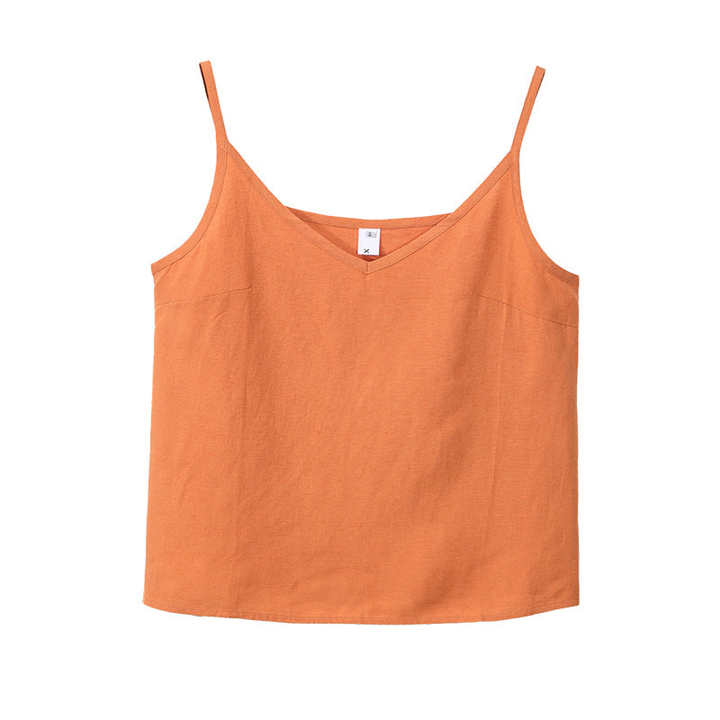 Linen blend cami top