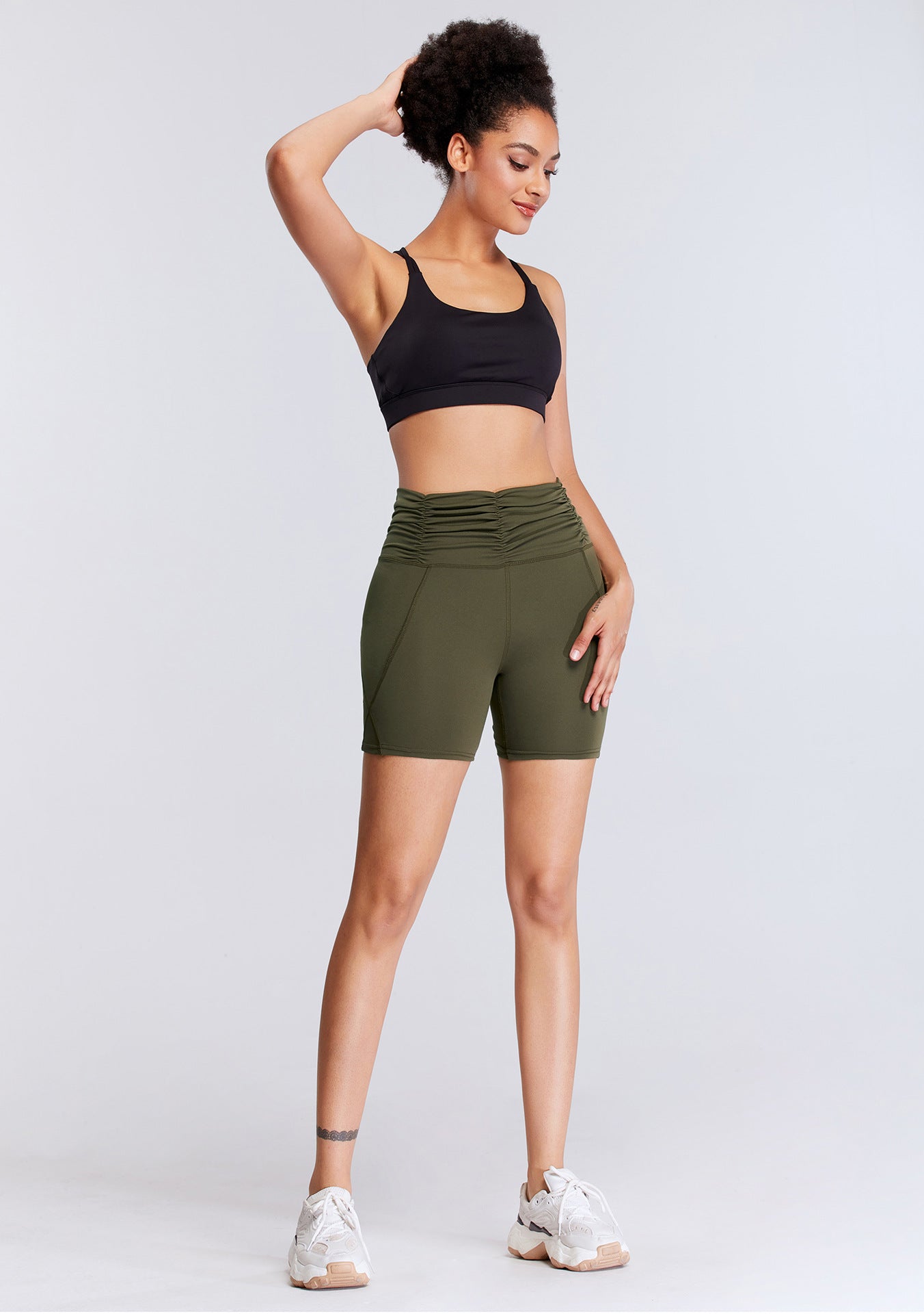 Ruched waist hot pants