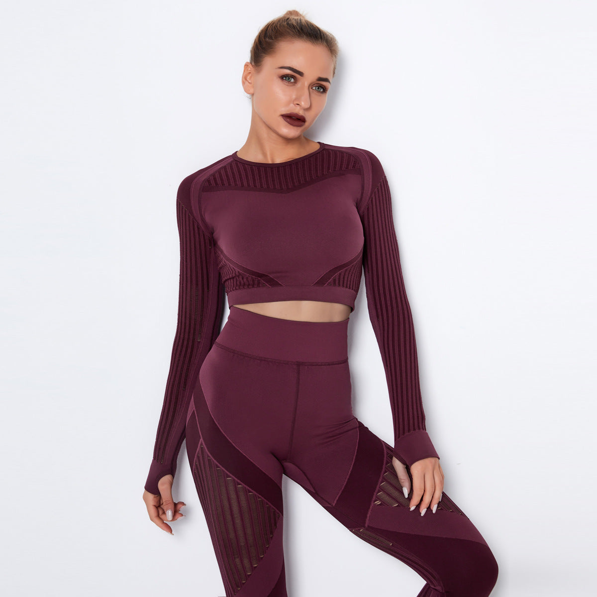 Long Sleeve-Wine Red